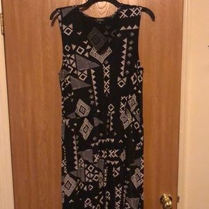 Black and white print dress by Lucky Brand.